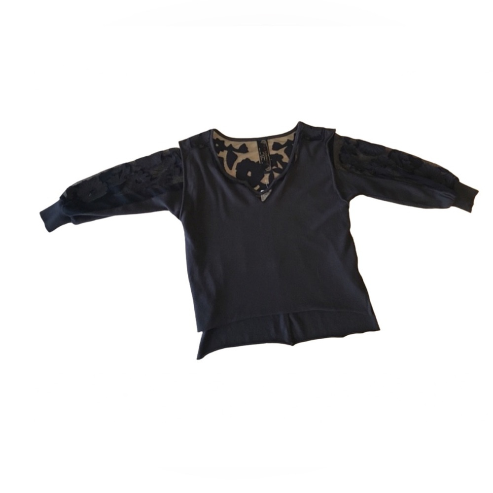 Free People olive colored and lace shirt - Picture 2 of 7